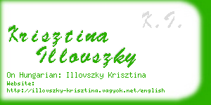 krisztina illovszky business card